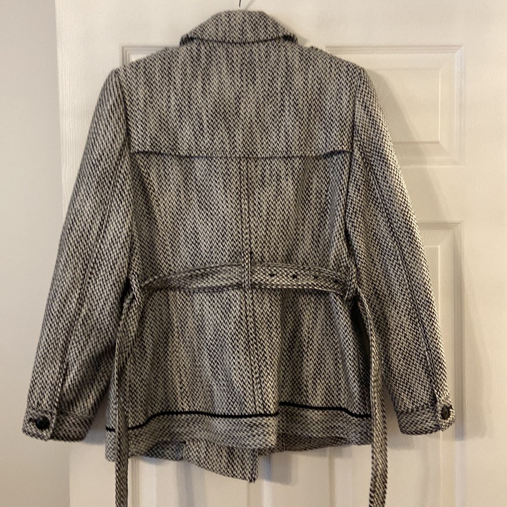 Banana Republic Black and White Trench Coat size M brand new length 30” bust 36” - Picture 7 of 16